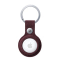 Alcantara AirTag Key Ring - Wine Red
