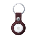Alcantara AirTag Key Ring - Wine Red