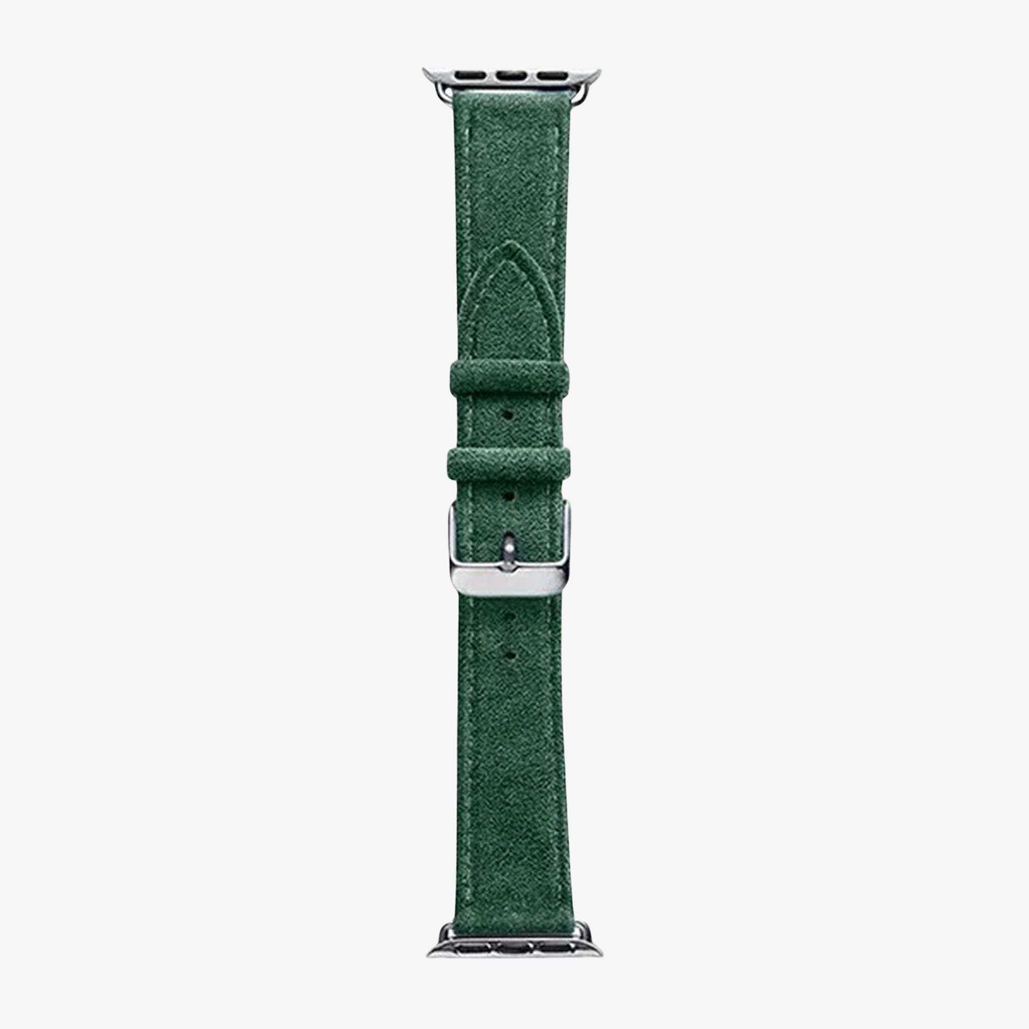 Alcantara Apple Watch Band With Buckle - Midnight Green - 42/44/45/46mm & Ultra (49mm)