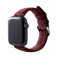 Alcantara Apple Watch Band With Buckle - Wine Red - 42/44/45/46mm & Ultra (49mm)