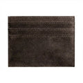 Alcantara Card Wallet - Chocolate Brown