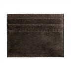 Alcantara Card Wallet - Chocolate Brown