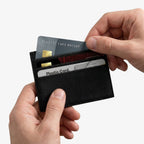 Alcantara Card Wallet - Deep Black