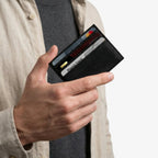 Alcantara Card Wallet - Deep Black