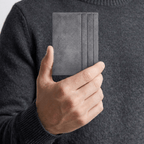 Alcantara Card Wallet - Nardo Gray
