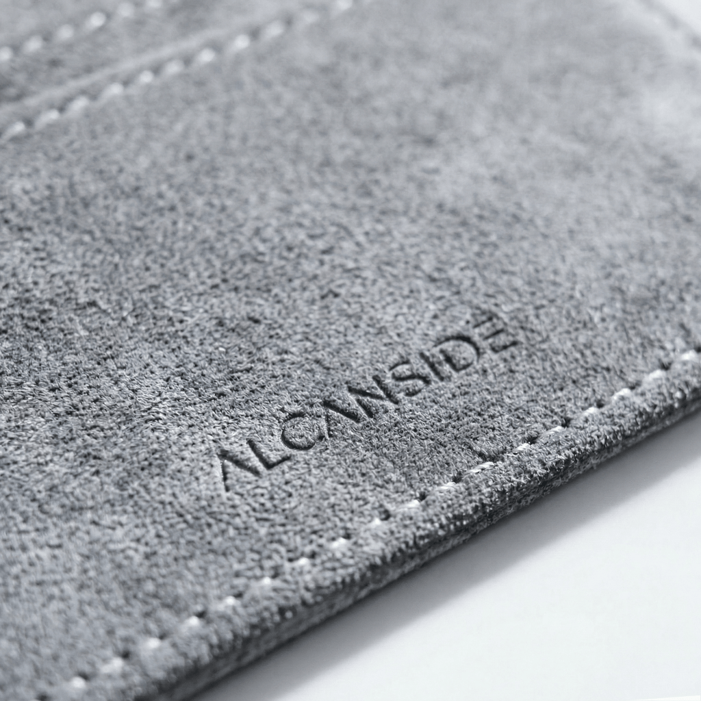 Alcantara Card Wallet - Nardo Gray