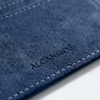 Alcantara Card Wallet - Ocean Blue