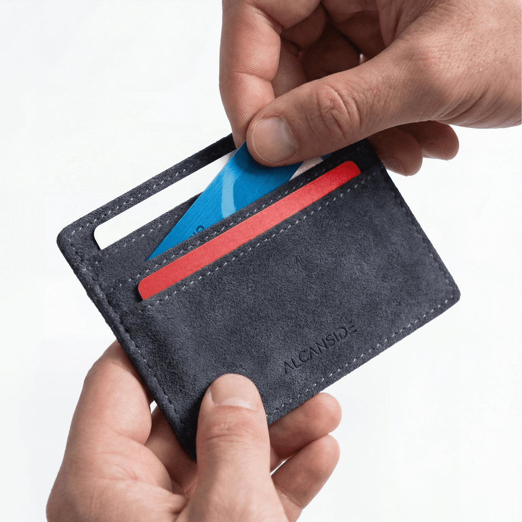 Alcantara Card Wallet - Space Grey