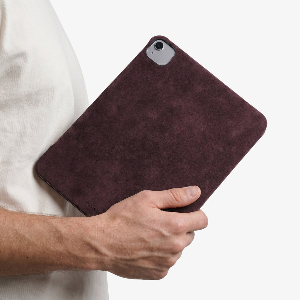 Alcantara iPad Cover - For iPad Air 11 inch (2024/2026) - Wine Red