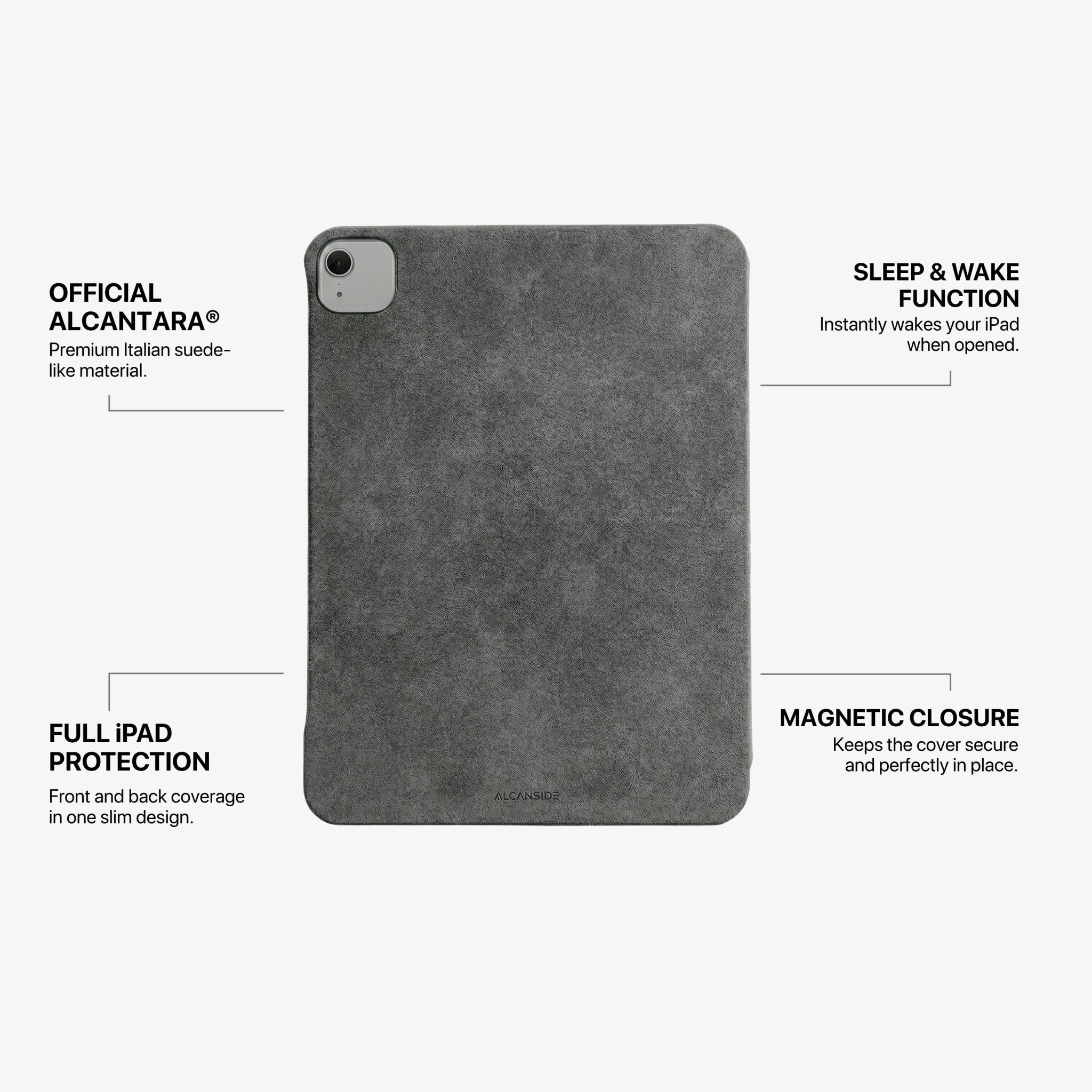 Alcantara iPad Cover - For iPad Air (13 inch) - Space Grey