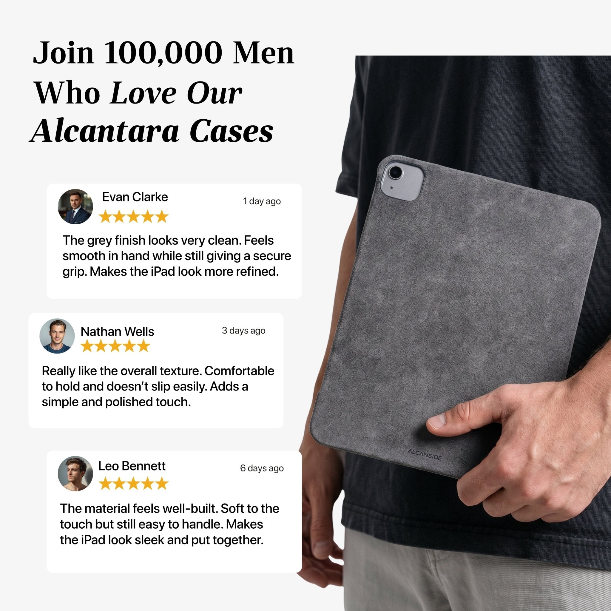 Alcantara iPad Cover - For iPad Air (13 inch) - Space Grey