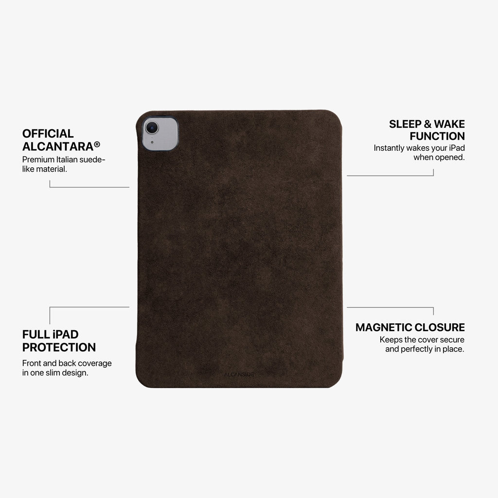 Alcantara iPad Cover - For iPad Air 2026  (13 inch) - Chocolate Brown