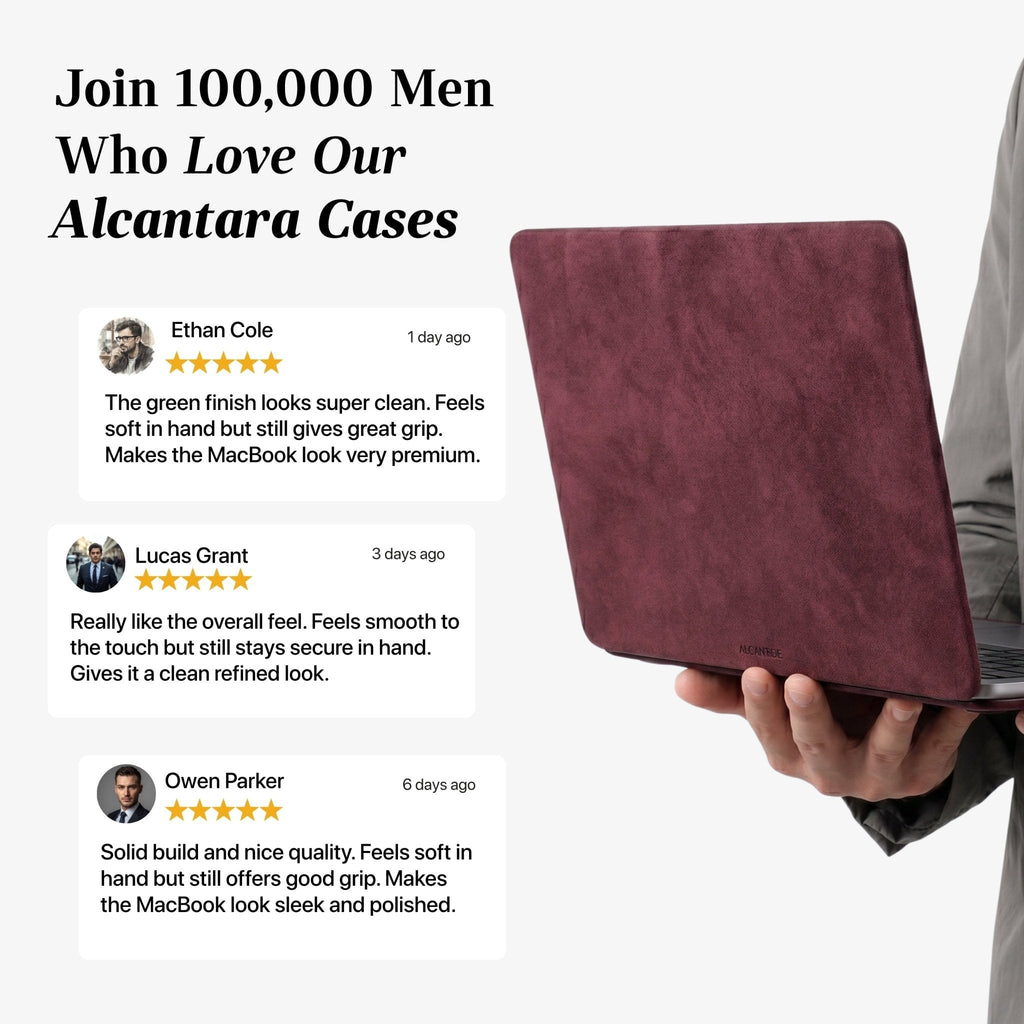 Alcantara MacBook Neo Cover – For 13 inch (2026) – Wine Red