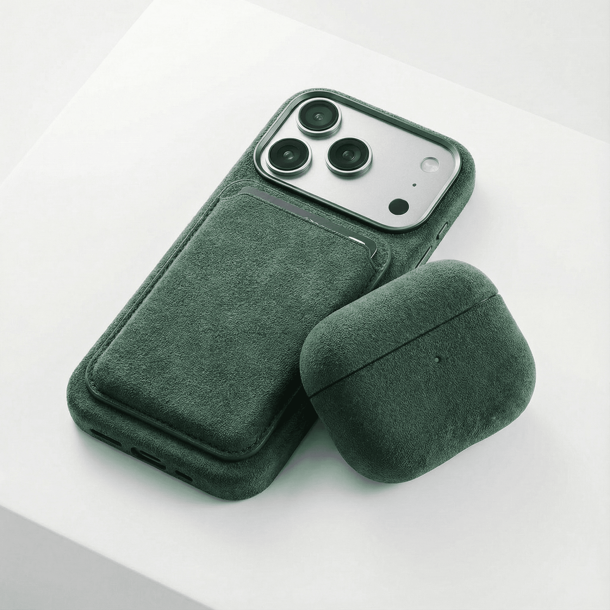 Alcantara MagSafe Wallet - Midnight Green