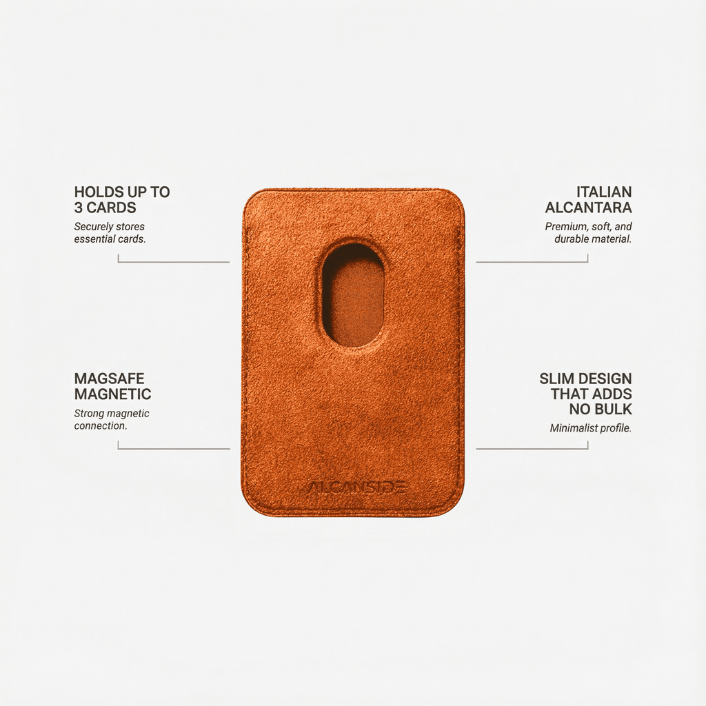 Alcantara MagSafe Wallet - Orange