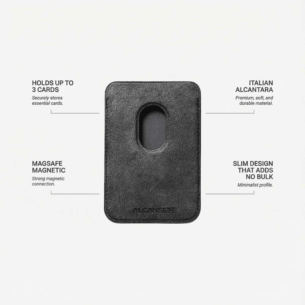 Alcantara MagSafe Wallet - Space Grey