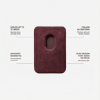 Alcantara MagSafe Wallet - Wine Red