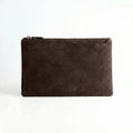 Alcantara Pouch - Chocolate brown
