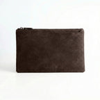 Alcantara Pouch - Chocolate brown