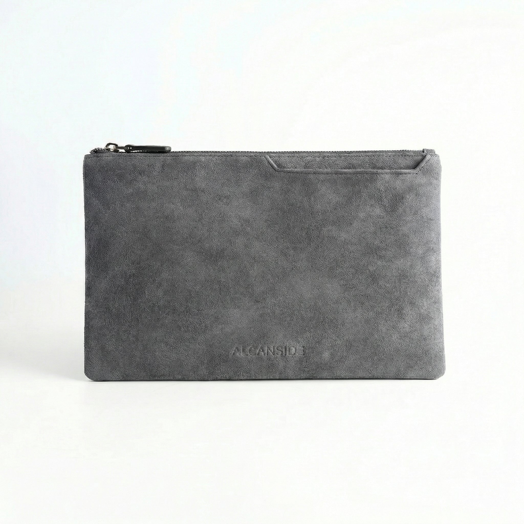 Alcantara Pouch - Nardo Gray