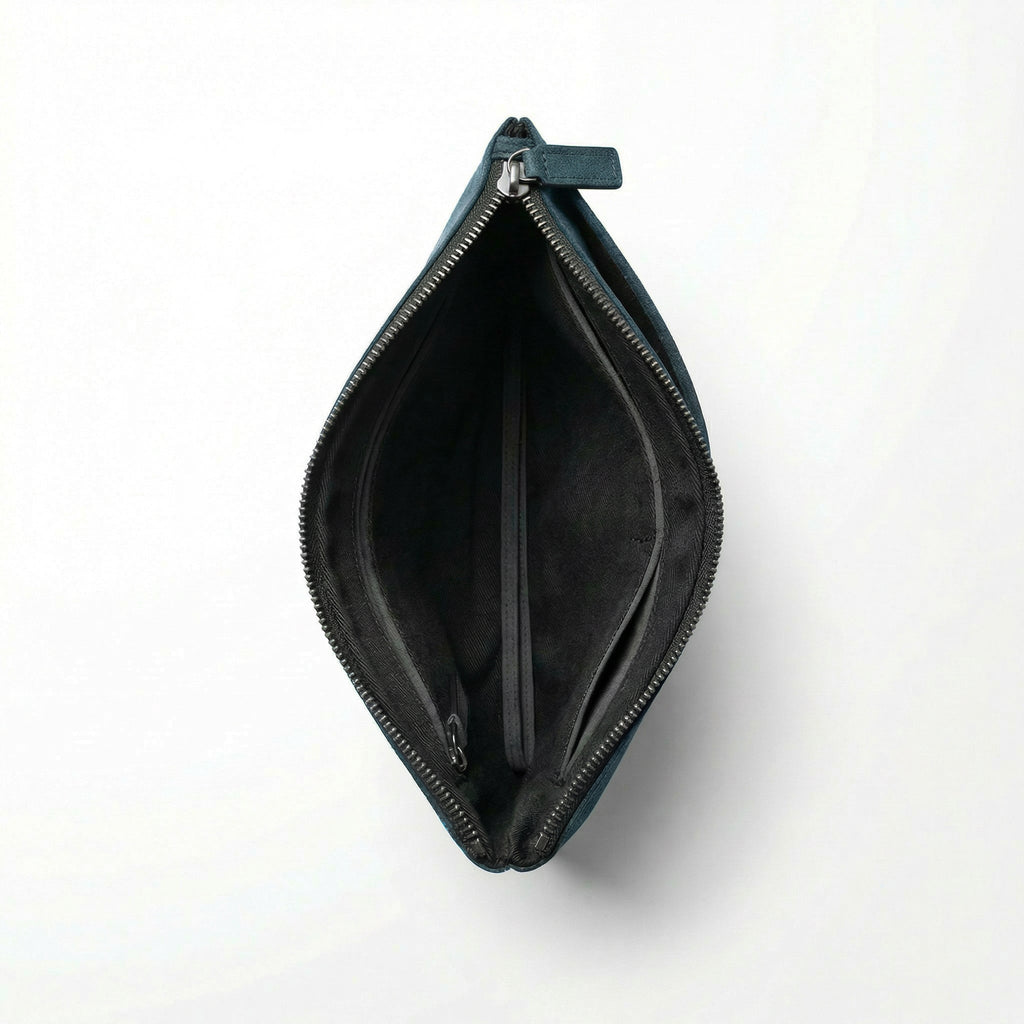 Alcantara Pouch - Navy Blue