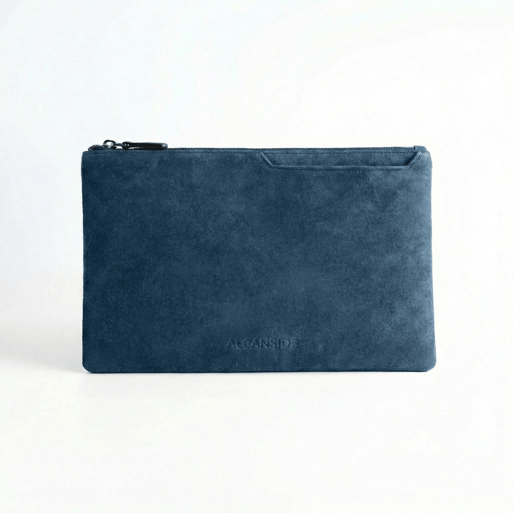 Alcantara Pouch - Ocean Blue