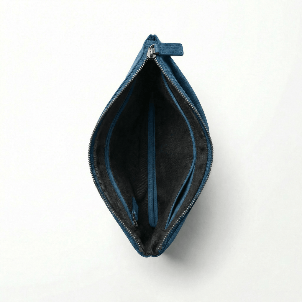 Alcantara Pouch - Ocean Blue
