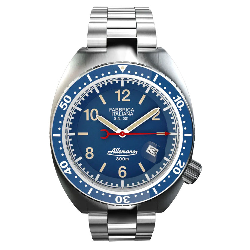 Allemano 1973 Diver Shark Men's Dark Blue Watch