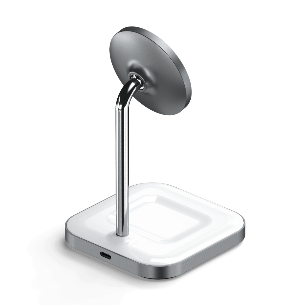 Aluminium 2-in-1 magnetischer kabelloser Ladeständer