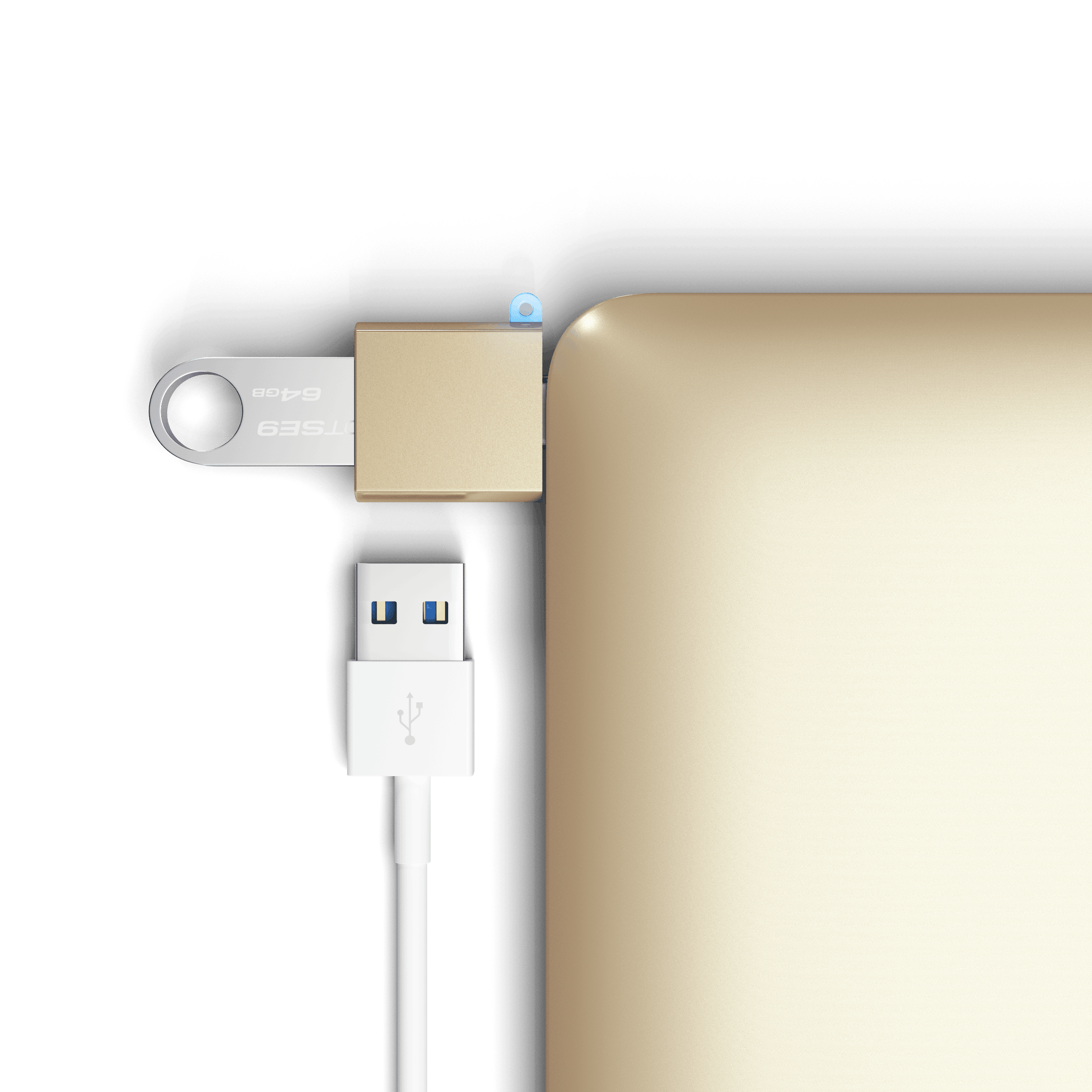 Aluminium USB-C zu USB-A 3.0 Adapter
