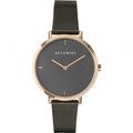 Accurist Ladies Black Rose Gold Watch