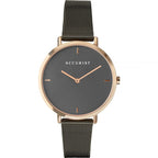 Accurist Ladies Black Rose Gold Watch