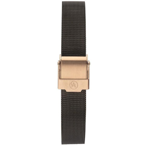 Accurist Ladies Black Rose Gold Watch