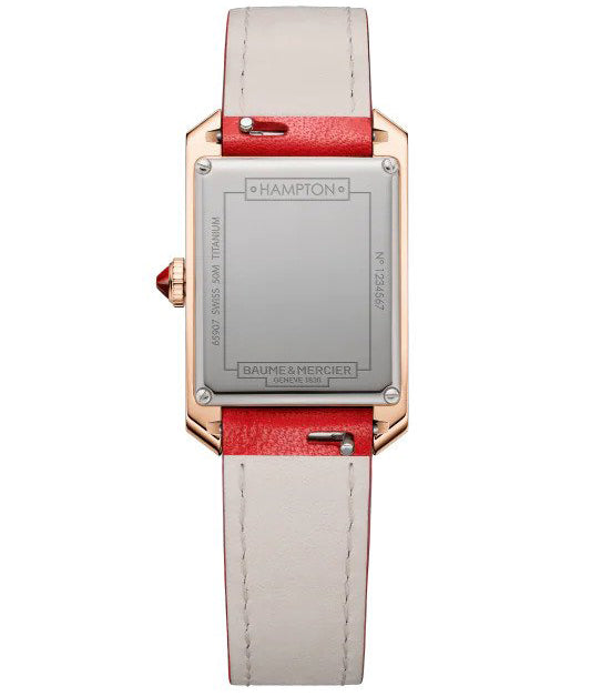 Baume & Mercier Ladies Red Hampton Watch 10628