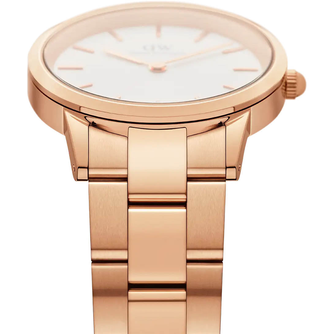 Daniel Wellington Iconic Link Ladies Rose Gold Watch