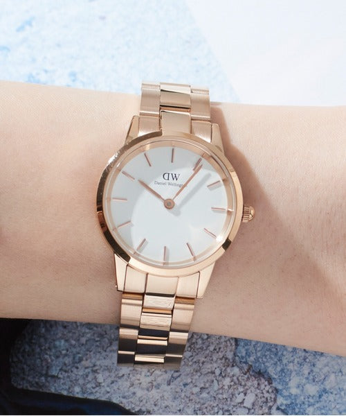 Daniel Wellington Iconic Link Ladies Rose Gold Watch