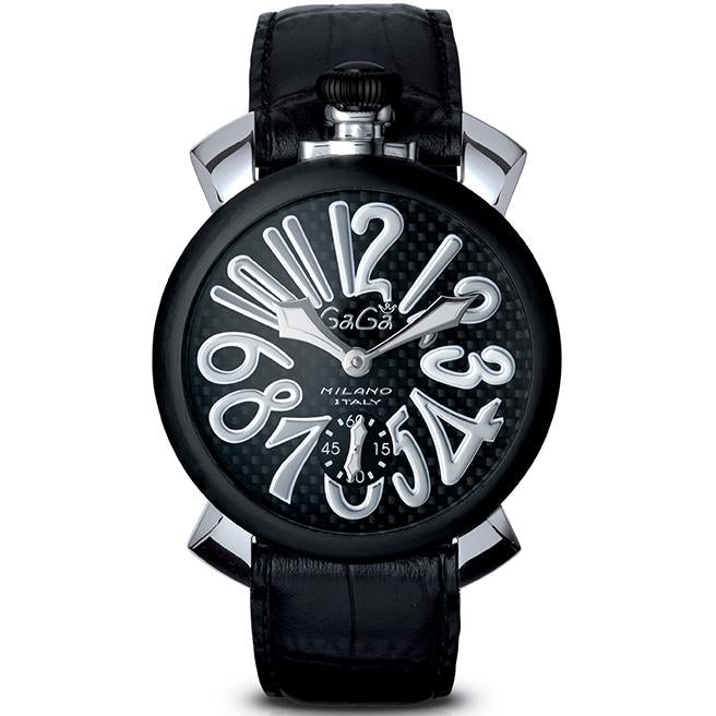 Gaga Milano Men's Black Manuale Mechanical Watch