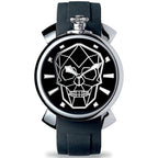 Gaga Milano Men's Black Slim Skull Watch