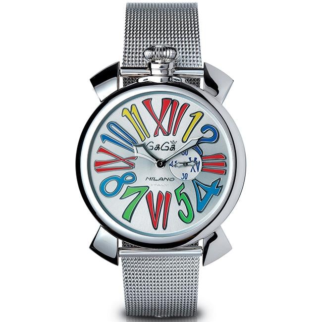 Gaga Milano Men's Silver Slim Multi Colour Watch