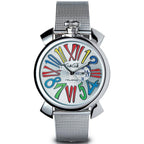 Gaga Milano Men's Silver Slim Multi Colour Watch