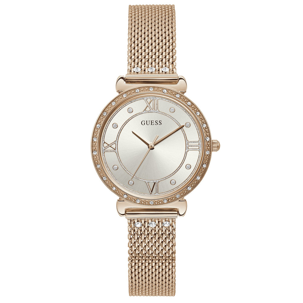 Guess Ladies Rose Gold Jewel Watch