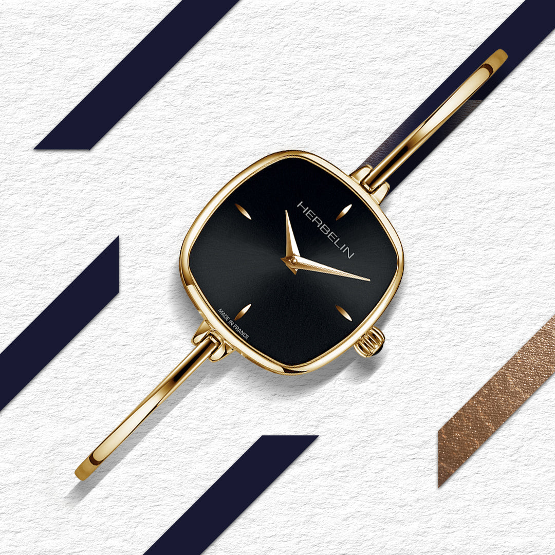 Herbelin Fil Wire And Golden PVD 26 mm Ladies Gold Watch