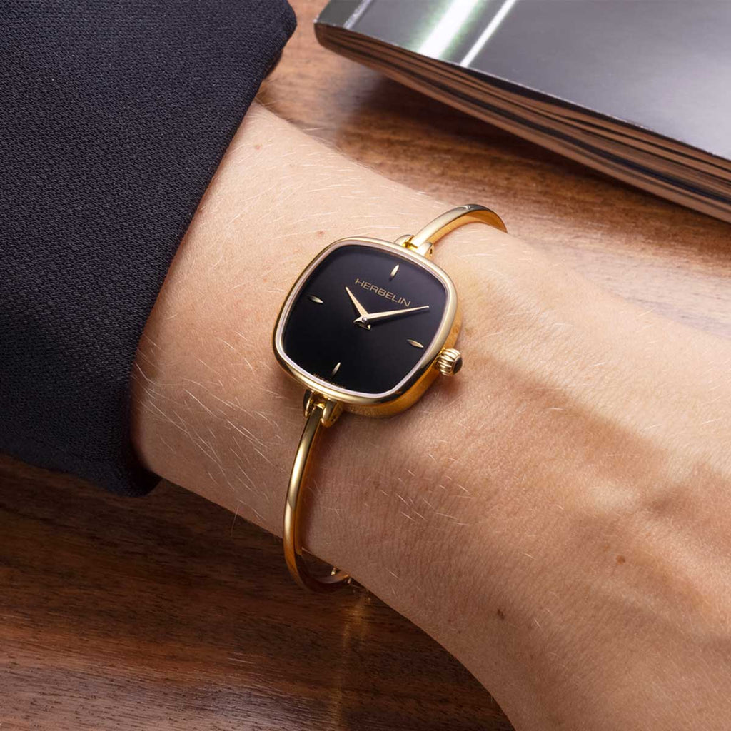 Herbelin Fil Wire And Golden PVD 26 mm Ladies Gold Watch