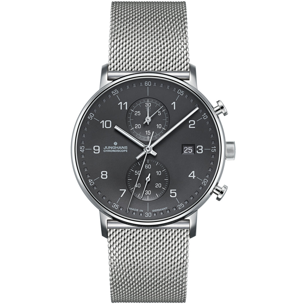 Junghans Form C Chronoscope Men's Black/Silver Watch
