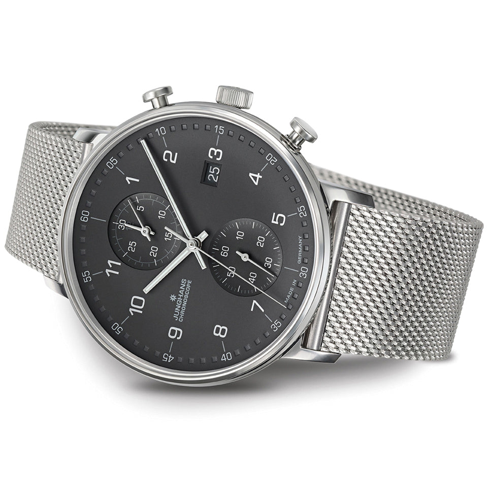 Junghans Form C Chronoscope Men's Black/Silver Watch