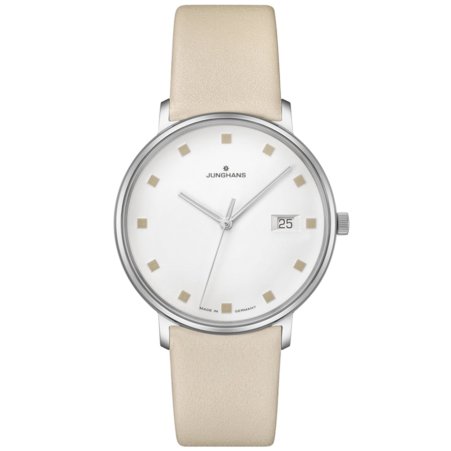Junghans FORM Damen Ladies White/Beige Watch