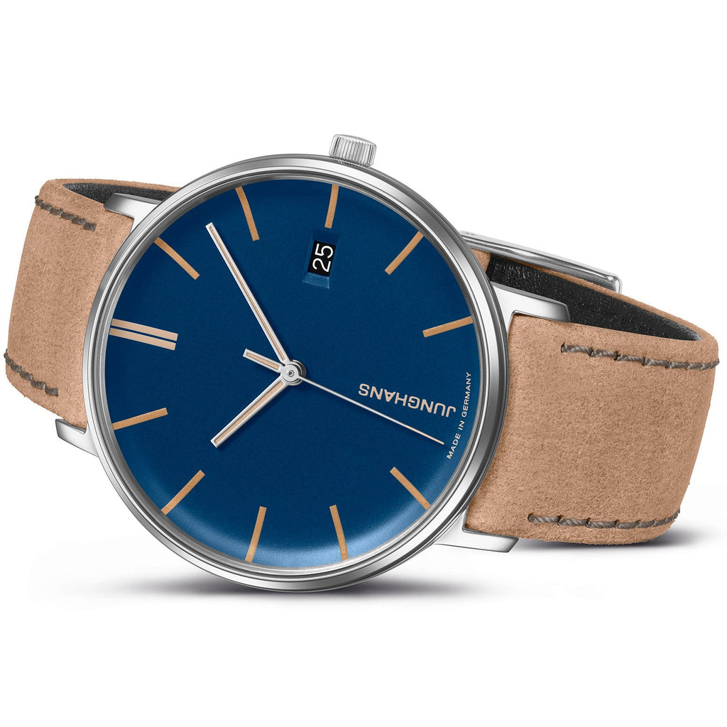 Junghans FORM Damen Men's Blue/Brown Watch