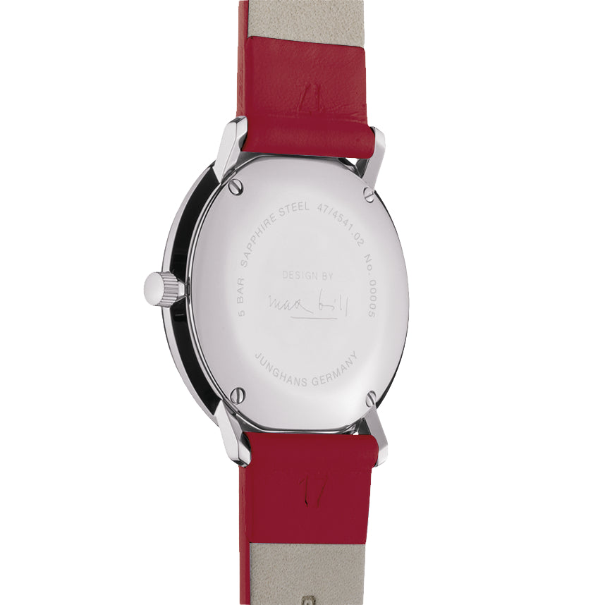 Junghans Max Bill Lady Ladies Silver/Red Watch