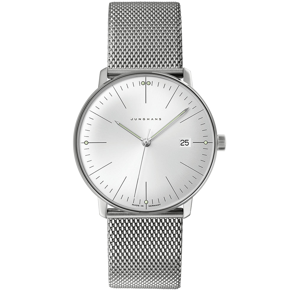 Junghans Max Bill Quartz Gent's White Steel Watch