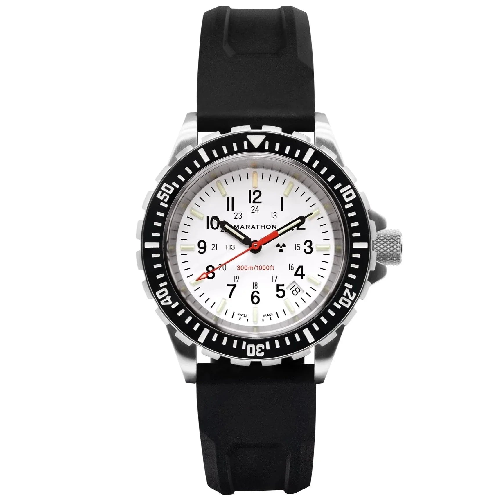 Marathon Arctic Edition Large Diver's Quartz (TSAR) - 41mm White Dial No Government Markings Stainless Steel WW194007-WD